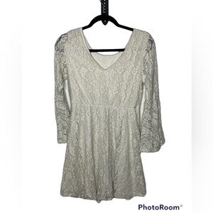 Rewind Lined Lace Off White Dress Sz Large